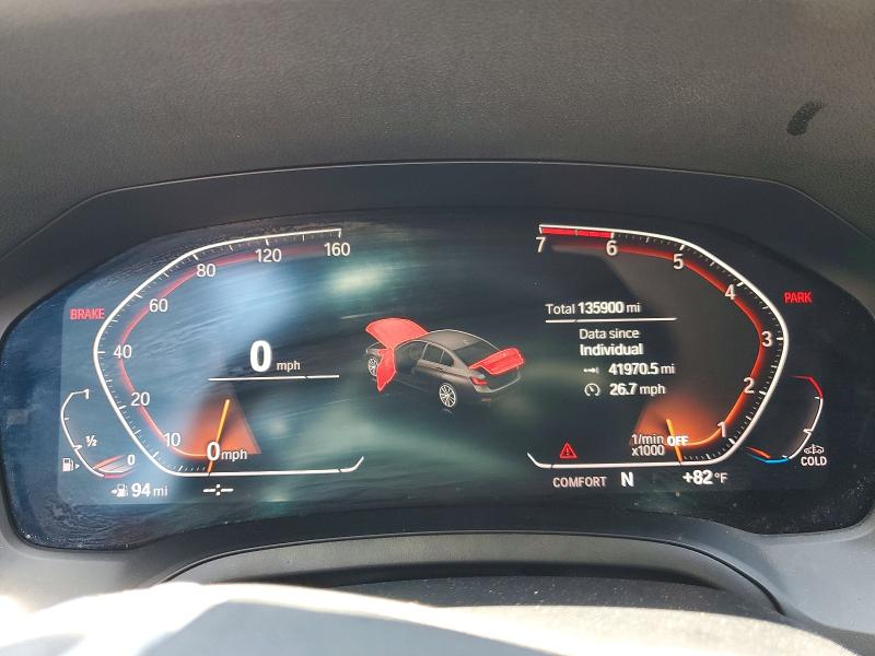 2019 BMW 3 series VIN 3MW5R1J55K8B00662 COPART salvage auction — ENGINE BURN, Wv - Dis/Dlr/Exp Only Clean Title (P), sold $7,300 on 2026-08-03 (photo 9)