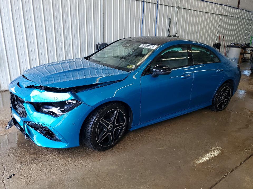 2025 Mercedes-benz Cla-klasse VIN W1K5J4HB1SN483395 COPART salvage auction — FRONT END, Pa - Certificate Of Salvage, sold $18,100 on 2026-07-08 (photo 1)