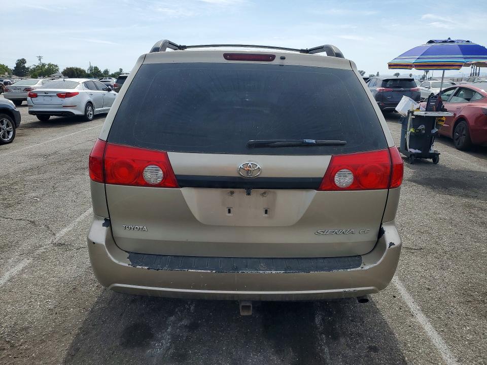 2008 Toyota Sienna VIN 5TDZK23C78S143247 COPART salvage auction — SIDE, Ca - Salvage Certificate, sold $500 on 2026-07-14 (photo 6)
