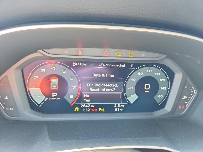 2025 Audi Q3 VIN WA1DECF38S1087157 COPART salvage auction — FRONT END, Ca - Salvage Certificate, sold $18,000 on 2026-07-08 (photo 9)