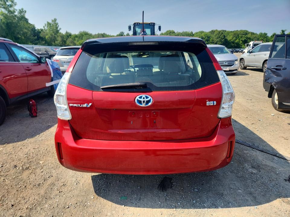 2012 Toyota Prius v VIN JTDZN3EU4C3042549 COPART salvage auction — SIDE, MA - CERT OF TITLE-RECONSTRCTD COLL, sold $125 on 2026-07-22 (photo 6)