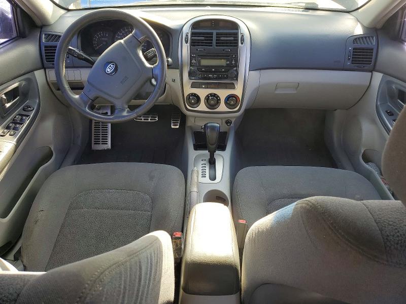 2005 Kia Spectra VIN KNAFE161255071421 COPART salvage auction — FRONT END, TX - NONREPAIRABLE TITLE, sold $250 on 2026-07-06 (photo 8)