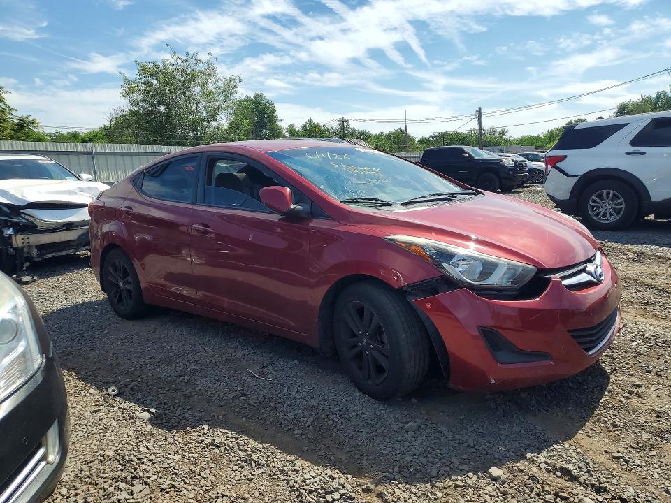 2016 Hyundai Elantra VIN KMHDH4AE7GU574847 COPART salvage auction — VANDALISM, Nj - Cert Of Title-Salvage, sold $950 on 2026-07-31 (photo 4)