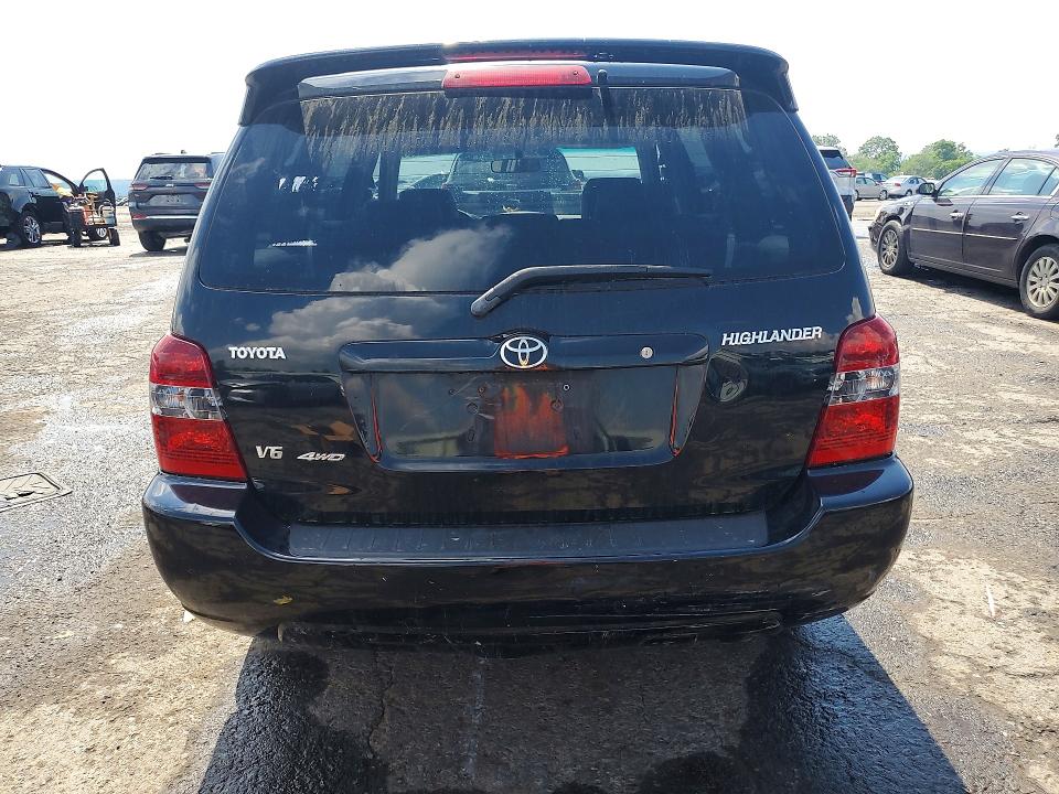 2005 Toyota Highlander VIN JTEEP21A150068301 COPART salvage auction — REAR END, Pa - Certificate Of Salvage, sold $925 on 2026-07-07 (photo 6)