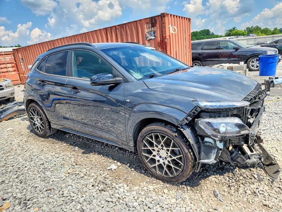 2022 Hyundai Kona VIN KM8K33A37NU801028 COPART salvage auction — FRONT END, Al - Cert Of Title-Salvage Title, sold $3,700 on 2026-07-14 (photo 4)