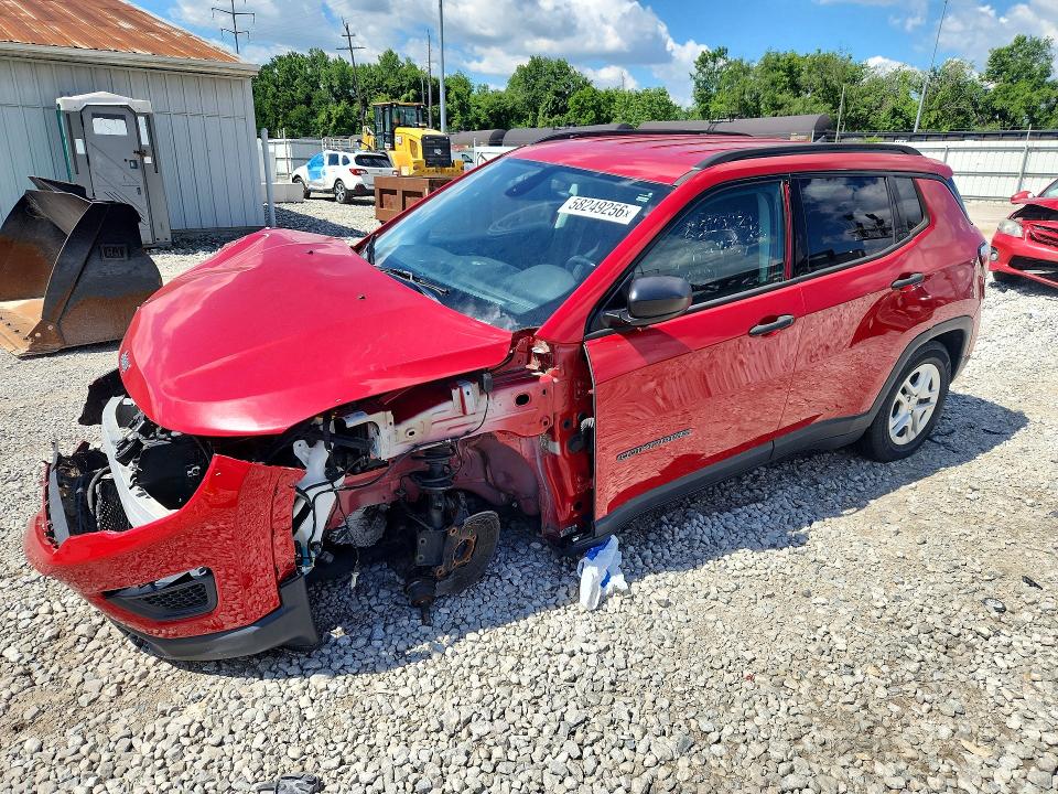 2017 Jeep Compass VIN 3C4NJCAB1HT669350 COPART salvage auction — FRONT END, Oh - Certificate Of Title, sold $125 on 2026-07-09 (photo 1)