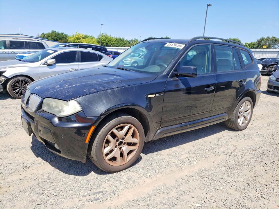 2007 BMW X3 VIN WBXPC934X7WF25945 COPART salvage auction — NORMAL WEAR, CA - DIS/DLR/EXP ONLY CLEAN TITLE (P), sold $725 on 2026-07-09 (photo 1)