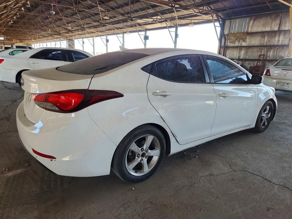 2014 Hyundai Elantra VIN 5NPDH4AE9EH516945 COPART salvage auction — MECHANICAL, Az - Certificate Of Title, sold $675 on 2026-07-06 (photo 3)
