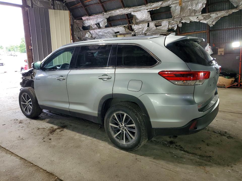 2019 Toyota Highlander VIN 5TDJGRFH0KS059552 COPART salvage auction — FRONT END, Ny - Mv-907A Salvage Certificate, sold $10,700 on 2026-07-06 (photo 2)