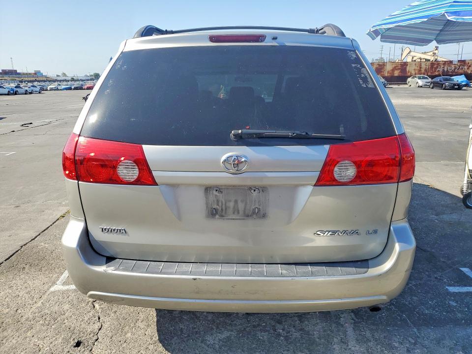 2007 Toyota Sienna VIN 5TDZK23C37S082929 COPART salvage auction — FRONT END, CA - SALVAGE CERTIFICATE, sold $625 on 2026-07-17 (photo 6)