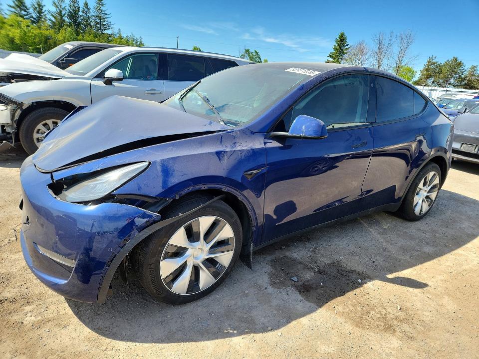 2022 Tesla Mdl y VIN 7SAYGDEE2NF504376 COPART salvage auction — FRONT END, On - Permit Salvage, sold $10,400 on 2026-07-14 (photo 1)