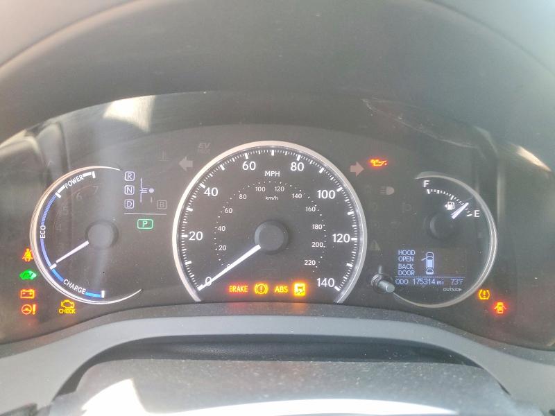 2013 Lexus Ct VIN JTHKD5BH8D2165414 COPART salvage auction — REAR END, Ca - Salvage Certificate, sold $2,050 on 2026-07-02 (photo 9)
