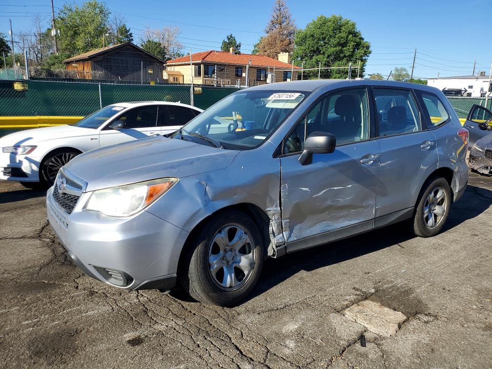 2014 Subaru Forester VIN JF2SJAAC5EH454114 COPART salvage auction — FRONT END, Co - Public - Salvage Title, sold $1,300 on 2026-07-30 (photo 1)