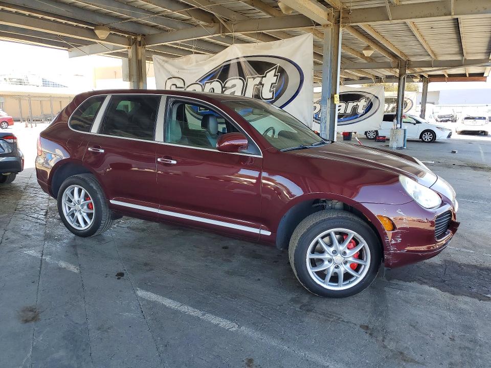 2005 Porsche Cayenne VIN WP1AC29P95LA91085 COPART salvage auction — FRONT END, Ca - Dis/Dlr/Exp Only Clean Title, sold $125 on 2026-07-09 (photo 4)