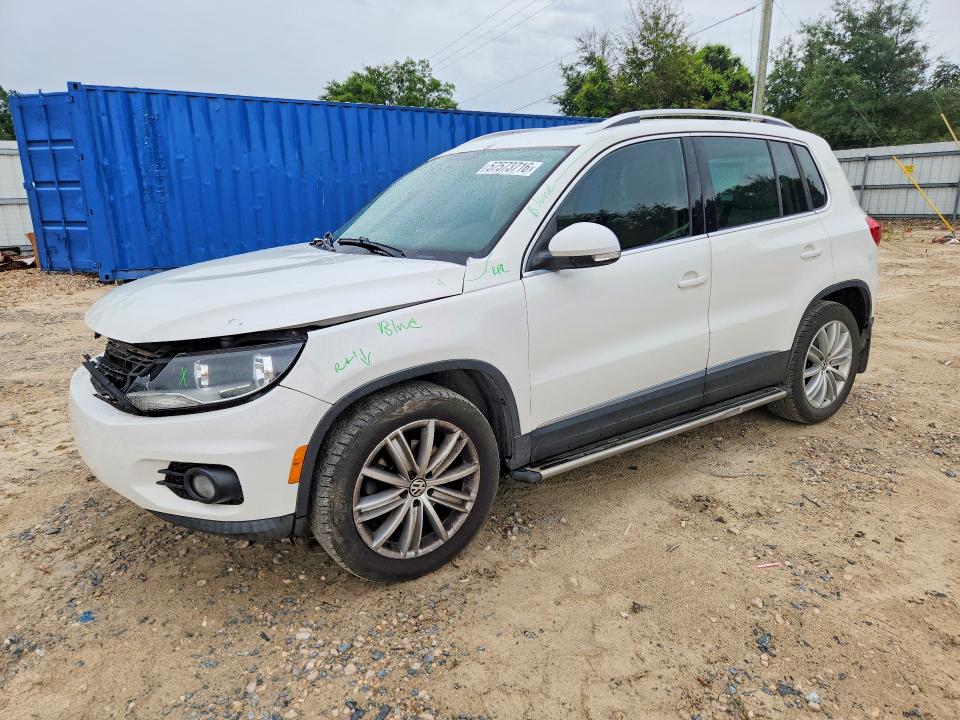2014 Volkswagen Tiguan VIN WVGAV3AX1EW540878 COPART salvage auction — FRONT END, Fl - Cert Of Title Slvg Rebuildable, sold $650 on 2026-07-06 (photo 1)
