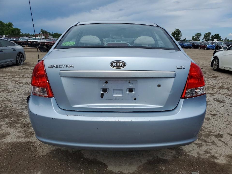 2008 Kia Spectra VIN KNAFE121885528243 COPART salvage auction — REAR END, On - Permit Salvage, sold $150 on 2026-07-16 (photo 6)