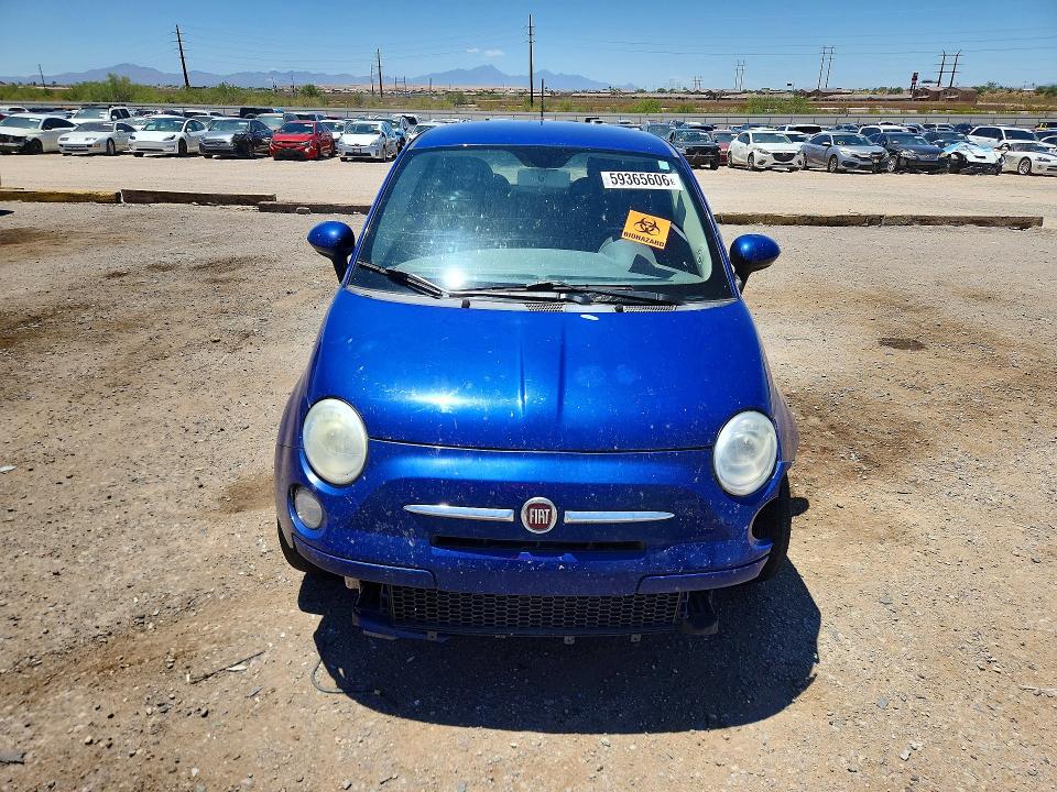 2013 Fiat 500 VIN 3C3CFFARXDT628771 COPART salvage auction — FRONT END, Az - Cert Of Title - Salvage, sold $300 on 2026-07-17 (photo 5)