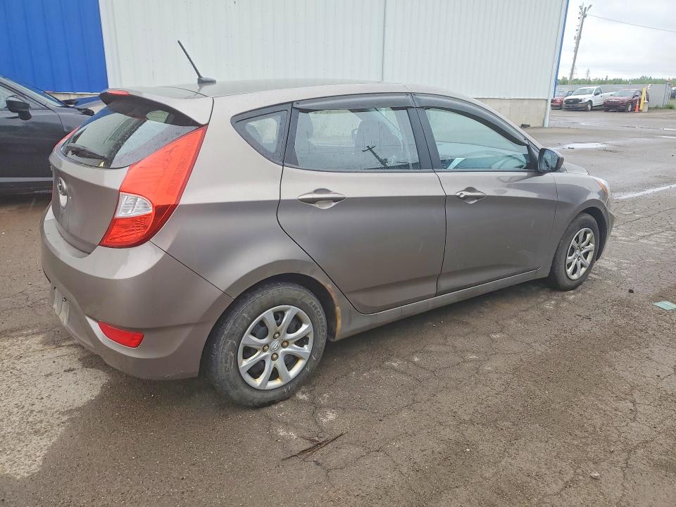 2012 Hyundai Accent VIN KMHCT5AE2CU032193 COPART salvage auction — REAR END, Ns - Cert Of Registration, sold $800 on 2026-07-16 (photo 3)