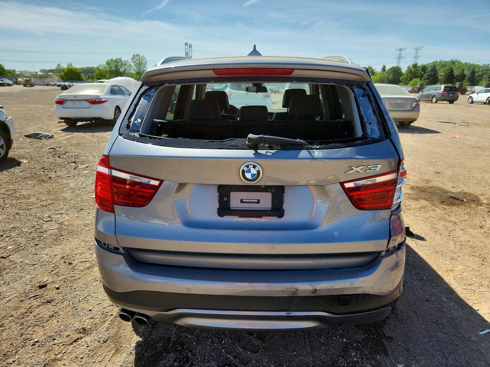 2017 BMW X3 VIN 5UXWX9C36H0W75393 COPART salvage auction — REAR END, Il - Salvage Certificate, sold $2,800 on 2026-07-28 (photo 6)