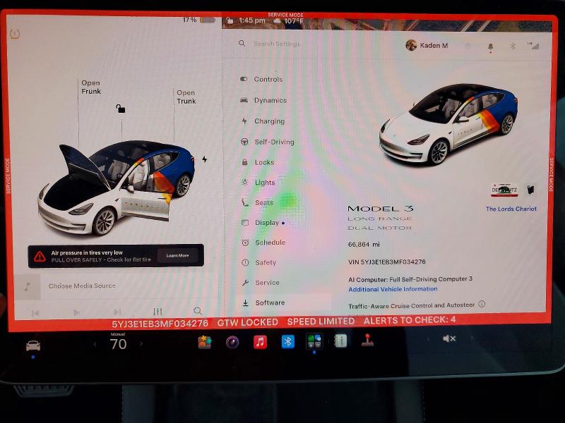 2021 Tesla VIN 5YJ3E1EB3MF034276 COPART salvage auction — FRONT END, Fl - Cert Of Title Slvg Rebuildable, sold $300 on 2026-07-30 (photo 9)