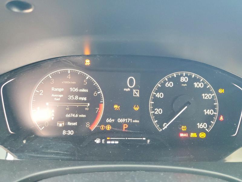 2025 Honda Civic VIN 2HGFE2F29SH523470 COPART salvage auction — FRONT END, Ca - Salvage Certificate, sold $6,500 on 2026-07-25 (photo 9)