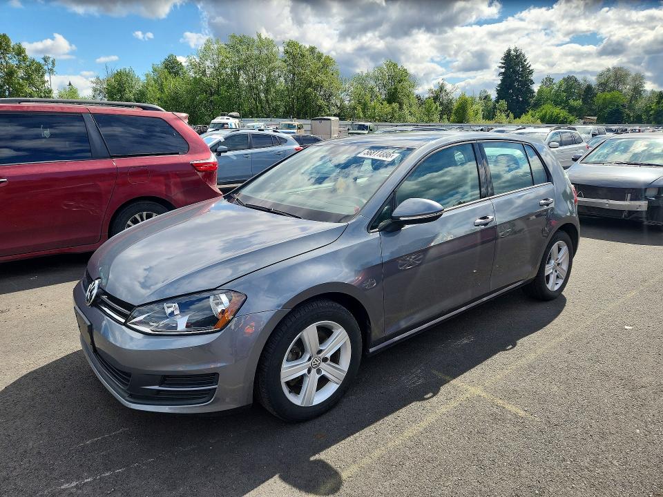 2017 Volkswagen Golf VIN 3VW217AU6HM002972 COPART salvage auction — MECHANICAL, Or - Salvage Title Certificate, sold $125 on 2026-07-29 (photo 1)