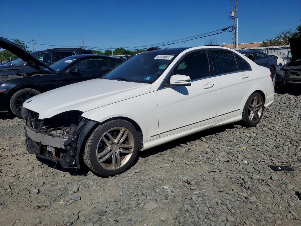 2013 Mercedes-benz C-klasse VIN WDDGF8AB5DR297527 COPART salvage auction — FRONT END, Nj - Cert Of Title-Salvage, sold $2,150 on 2026-07-08 (photo 1)