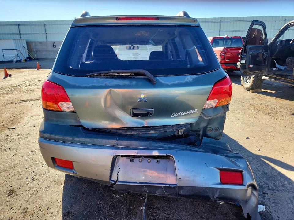 2004 Mitsubishi Outlander VIN JA4LX31F74U047743 COPART salvage auction — REAR END, Nm - Cert Of Title-Salvage, sold $200 on 2026-07-09 (photo 5)