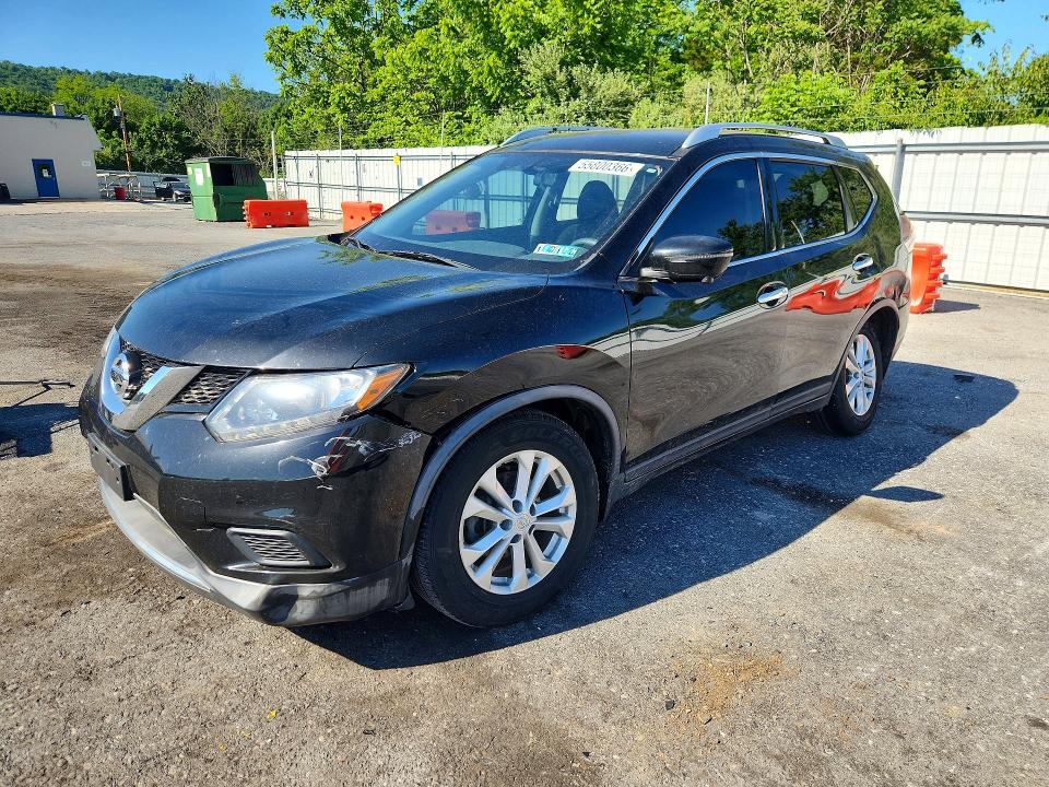 2016 Nissan Rogue VIN KNMAT2MV6GP692585 COPART salvage auction — SIDE, Pa - Certificate Of Salvage, sold $1,600 on 2026-07-07 (photo 1)