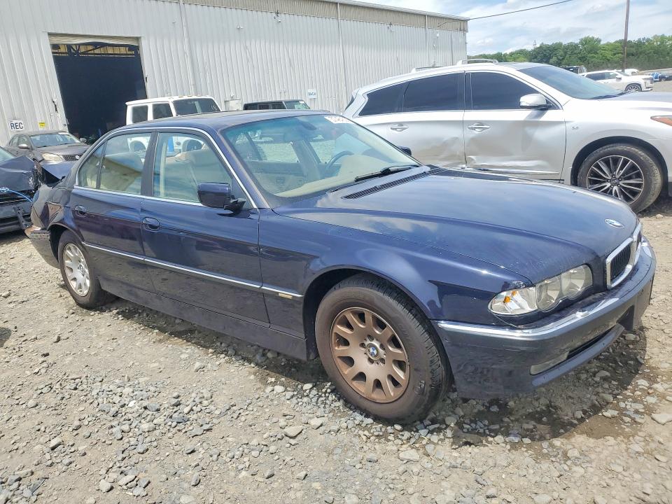 2001 BMW 7er VIN WBAGG83491DN88849 COPART salvage auction — REAR END, Nj - Cert Of Title-Salvage, sold $225 on 2026-07-27 (photo 4)