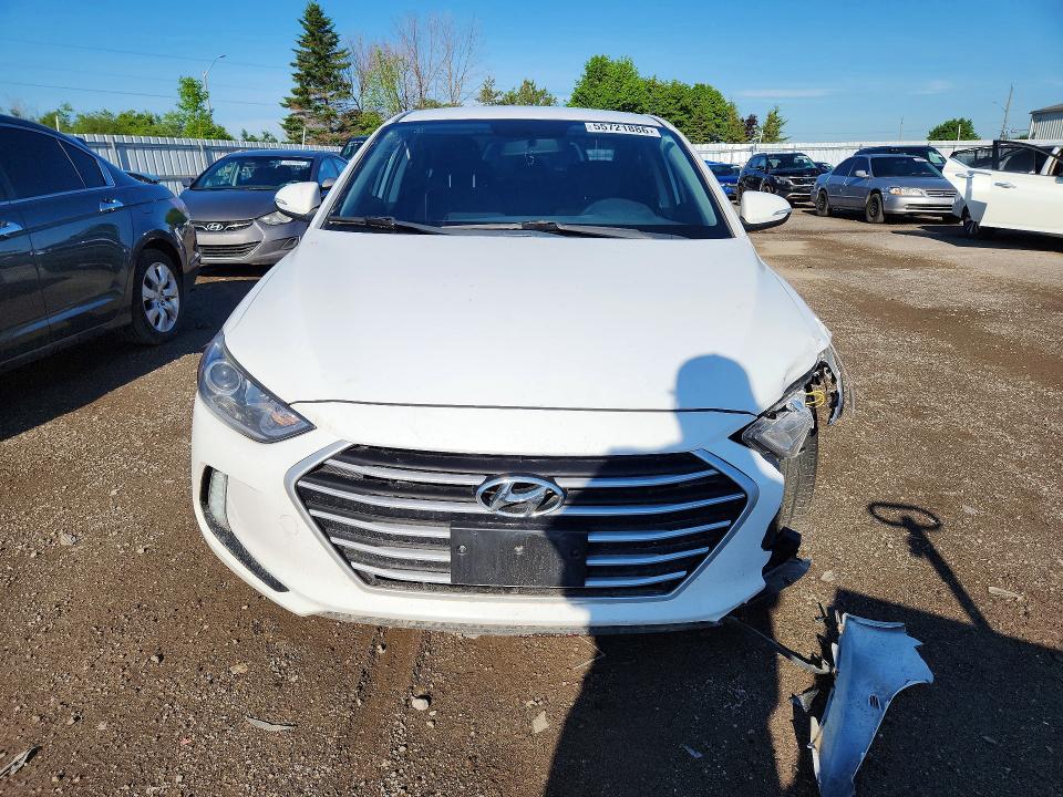 2018 Hyundai Elantra VIN KMHD84LF8JU615869 COPART salvage auction — FRONT END, ON - PERMIT NO BRAND - UNFIT, sold $3,000 on 2026-07-07 (photo 5)