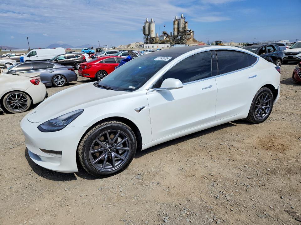 2020 Tesla Model 3 VIN 5YJ3E1EAXLF644908 COPART salvage auction — REAR END, CA - SALVAGE CERTIFICATE, sold $7,300 on 2026-07-24 (photo 1)