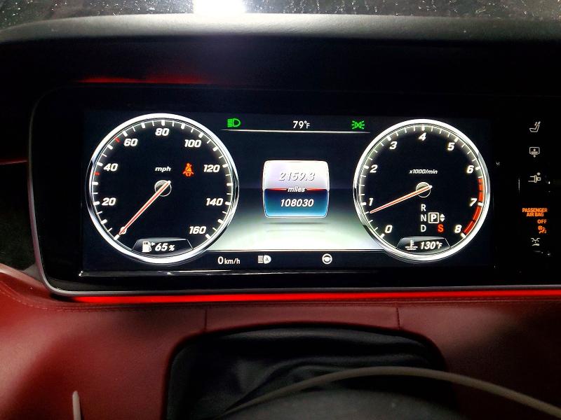 2016 Mercedes-benz S-klasse VIN WDDXJ8FB1GA011327 COPART salvage auction — FRONT END, Pa - Certificate Of Salvage, sold $10,000 on 2026-08-12 (photo 9)