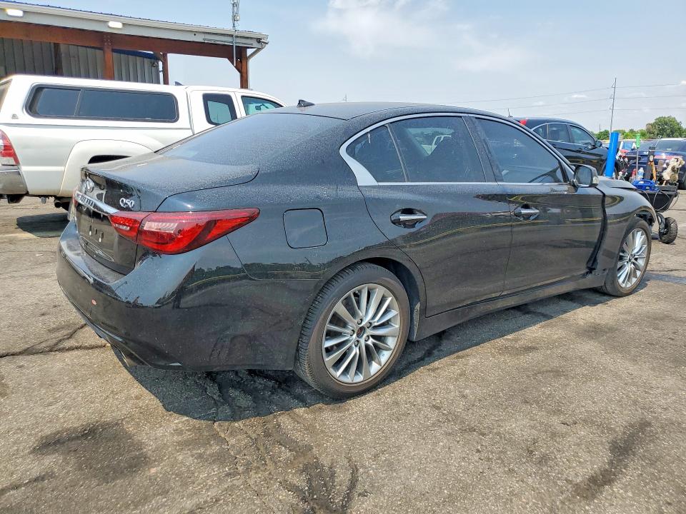 2019 Infiniti Q50 VIN JN1EV7AR6KM593116 COPART salvage auction — FRONT END, Co - Public - Salvage Title, sold $2,550 on 2026-07-23 (photo 3)