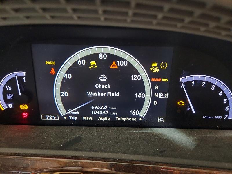 2010 Mercedes-benz S class VIN WDDNG9FB3AA302155 COPART salvage auction — HAIL, Mo - Certificate Of Title, sold $750 on 2026-07-08 (photo 9)