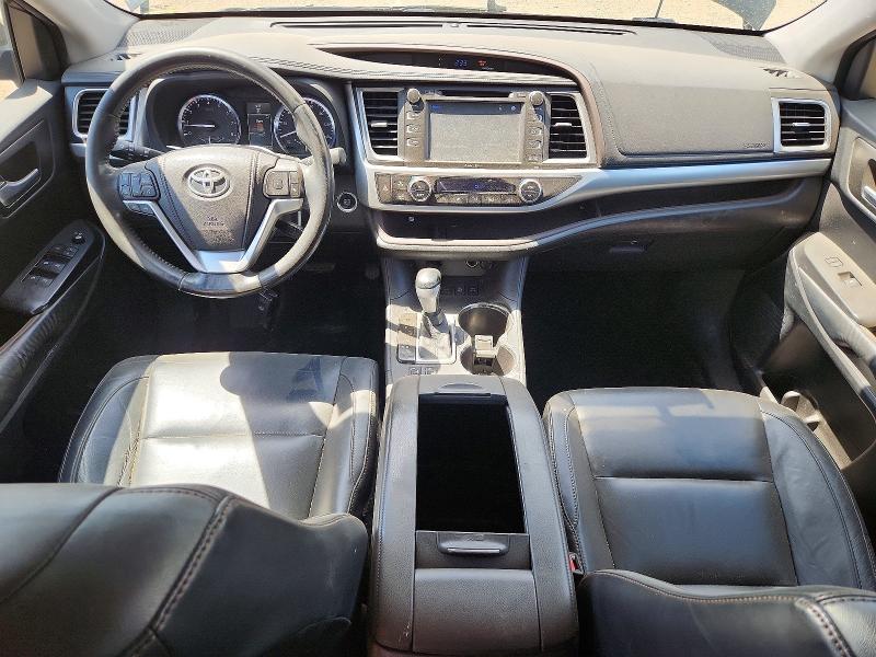 2015 Toyota Highlander VIN 5TDJKRFH0FS108897 COPART salvage auction — FRONT END, Il - Salvage Certificate, sold $350 on 2026-07-21 (photo 8)