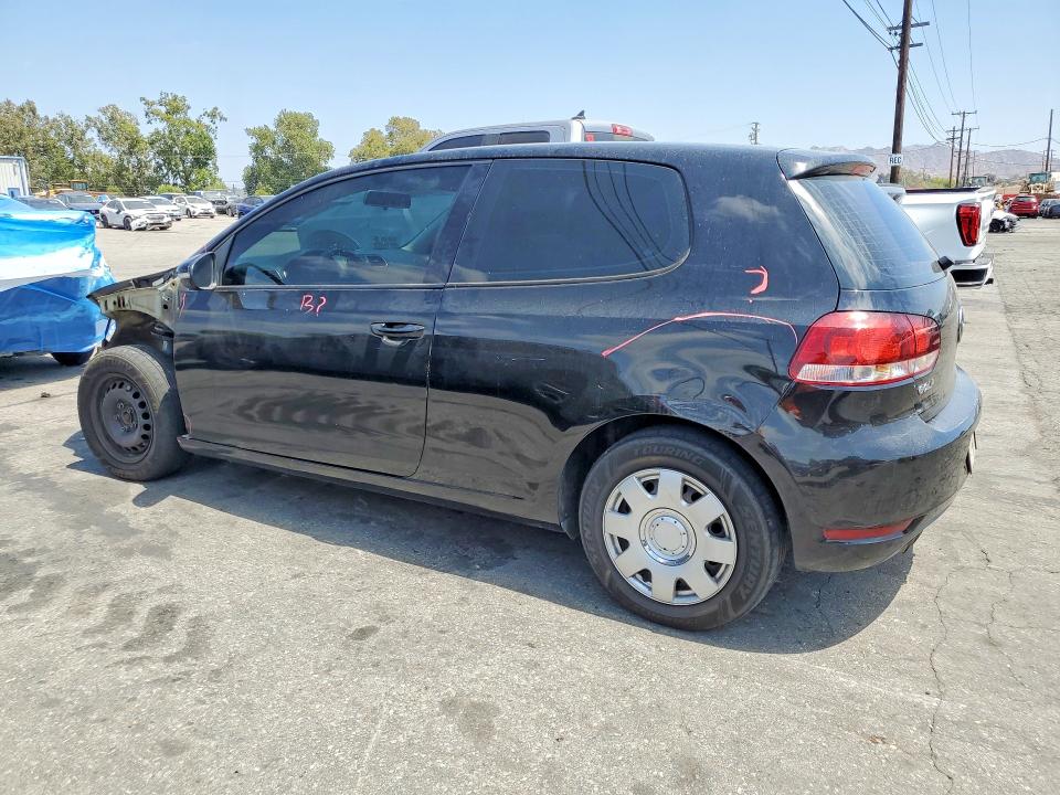 2012 Volkswagen Golf VIN WVWAB7AJ1CW191301 COPART salvage auction — FRONT END, Ca - Salvage Certificate, sold $375 on 2026-07-09 (photo 2)