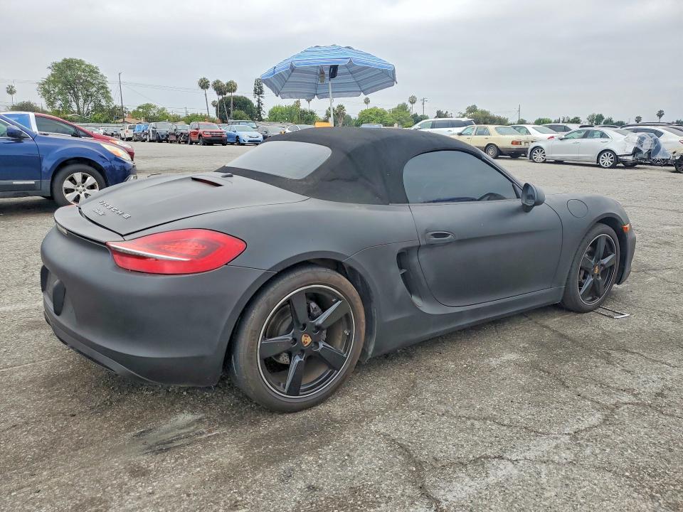 2015 Porsche Boxster VIN WP0CA2A81FK110160 COPART salvage auction — REAR END, Ca - Cert Of Title-Salvaged, sold $14,900 on 2026-07-17 (photo 3)
