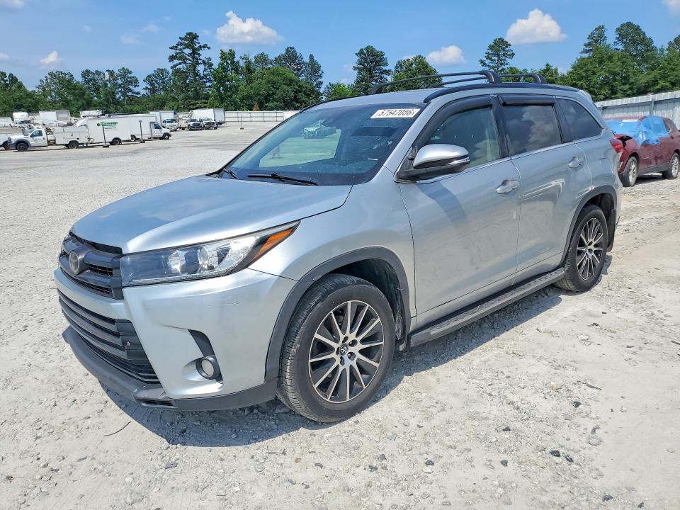 2017 Toyota Highlander VIN 5TDKZRFH4HS517701 COPART salvage auction — REAR END, La - Certificate Of Title (P), sold $9,900 on 2026-07-13 (photo 1)
