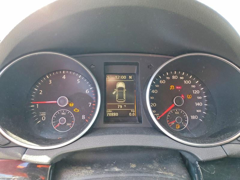 2010 Volkswagen Gti VIN WVWFV7AJ7AW166963 COPART salvage auction — WATER/FLOOD, Ca - Salvage Certificate, sold $15 on 2026-07-21 (photo 9)