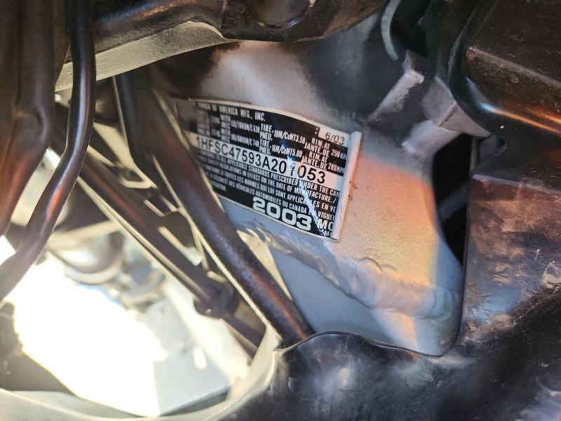 2003 Honda Gl1800 VIN 1HFSC47593A201053 COPART salvage auction — SIDE, Ab - Bos - Salvage, sold $1,750 on 2026-07-02 (photo 9)