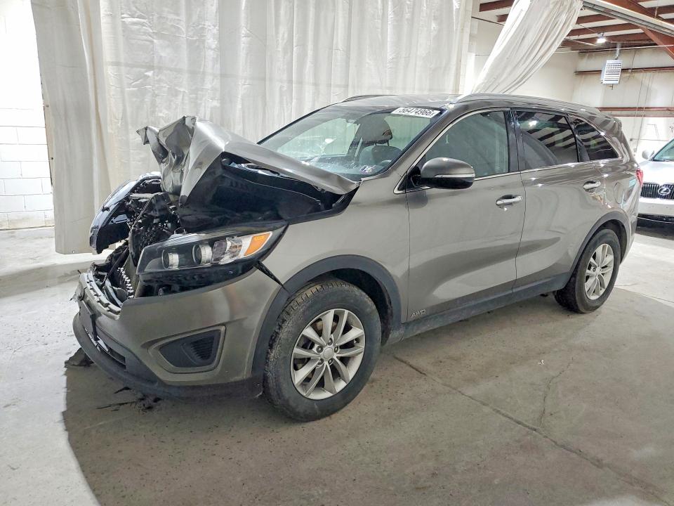 2018 Kia Sorento VIN 5XYPGDA38JG410891 COPART salvage auction — FRONT END, Pa - Certificate Of Salvage, sold $775 on 2026-07-20 (photo 1)