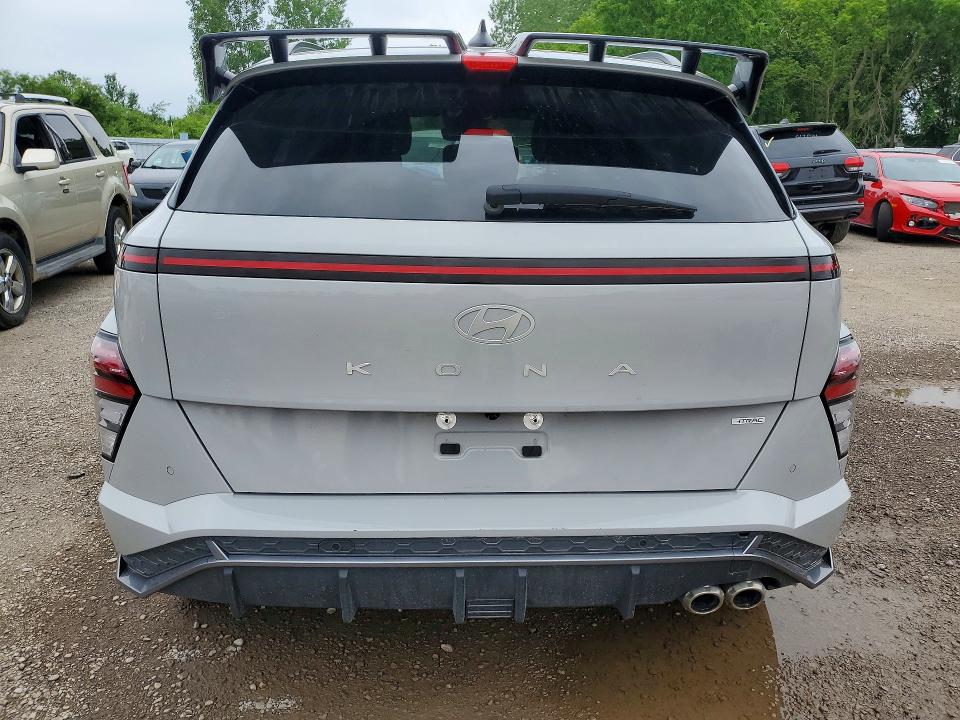 2024 Hyundai Kona VIN KM8HECA39RU038536 COPART salvage auction — FRONT END, On - Permit Salvage, sold $7,700 on 2026-07-28 (photo 6)