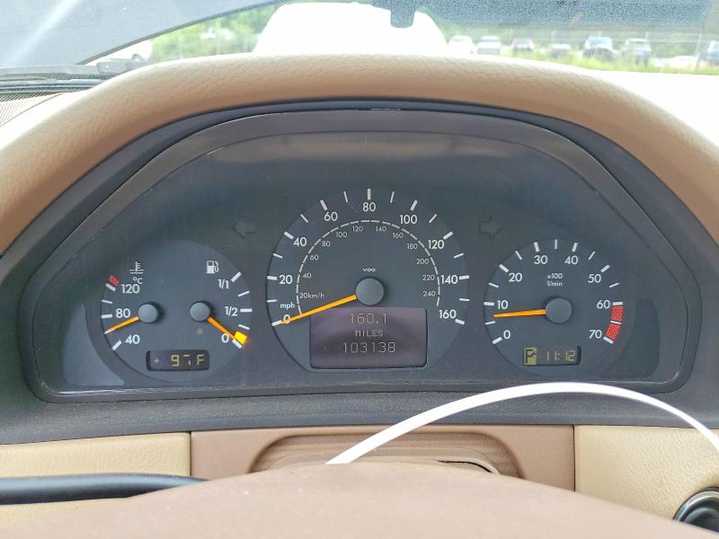2001 Mercedes-benz E-klasse VIN WDBJF65JX1B309079 COPART salvage auction — MINOR DENT/SCRATCHES, Md - Parts Only-No Title Letter, sold $125 on 2026-07-28 (photo 9)