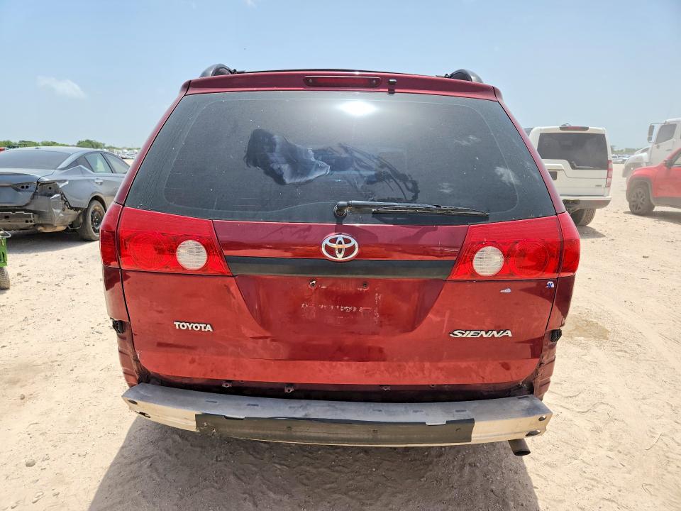 2010 Toyota Sienna VIN 5TDKK4CC6AS331051 COPART salvage auction — REAR END, TX - SALVAGE VEHICLE TITLE, sold $800 on 2026-07-30 (photo 6)