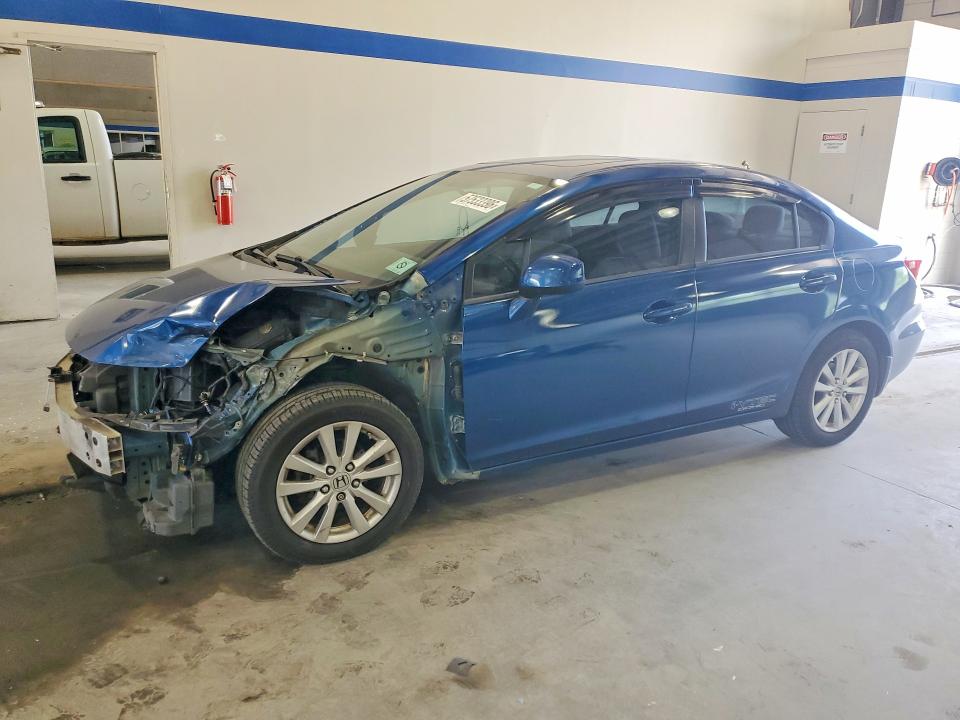 2012 Honda VIN 19XFB2F89CE328073 COPART salvage auction — FRONT END, VA - CERT OF TITLE - SALVAGE, sold $750 on 2026-07-02 (photo 1)