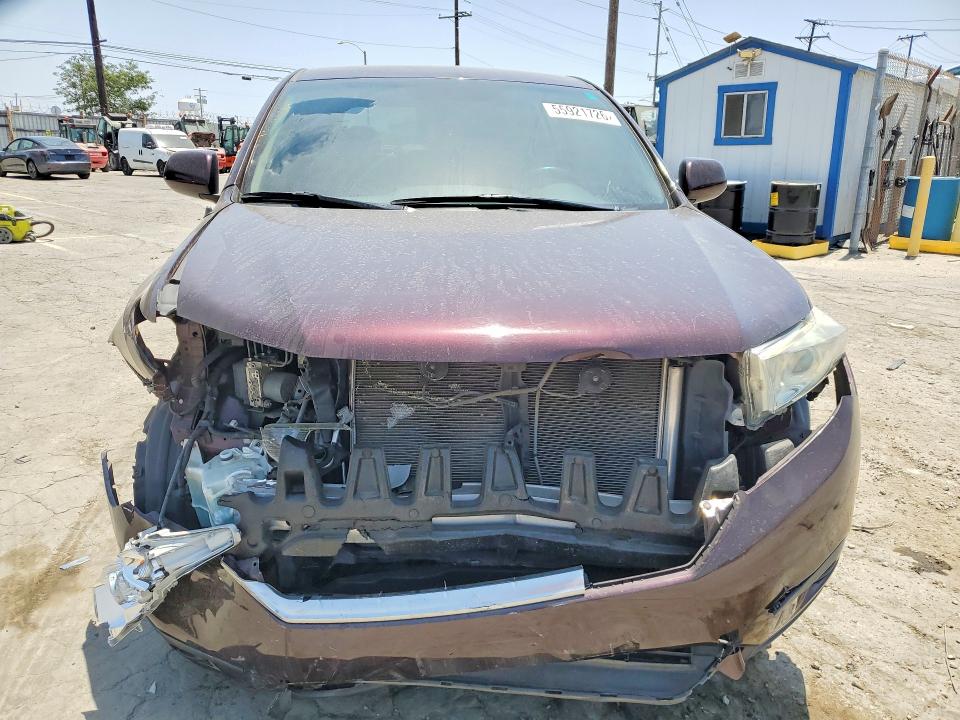 2012 Toyota VIN 5TDZA3EH7CS030702 COPART salvage auction — FRONT END, Ca - Salvage Certificate, sold $3,400 on 2026-07-30 (photo 5)