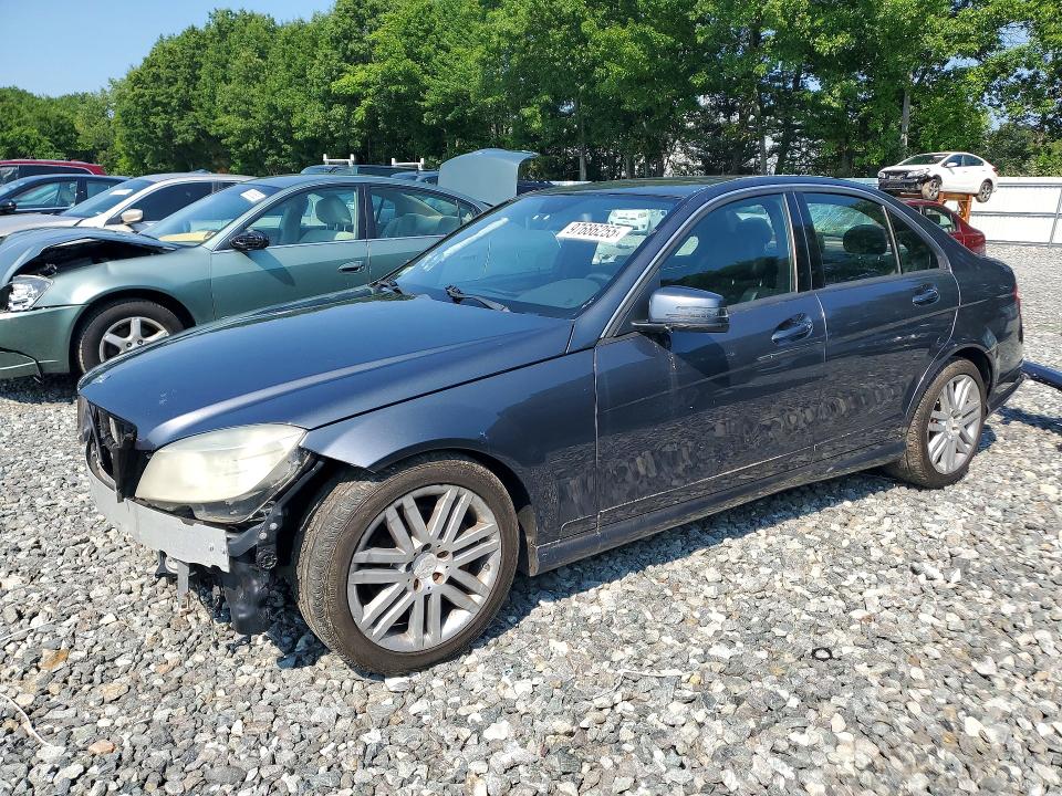2011 Mercedes-benz C class VIN WDDGF8BB3BR133995 COPART salvage auction — FRONT END, Ma - Certificate Of Title (P), sold $675 on 2026-07-27 (photo 1)