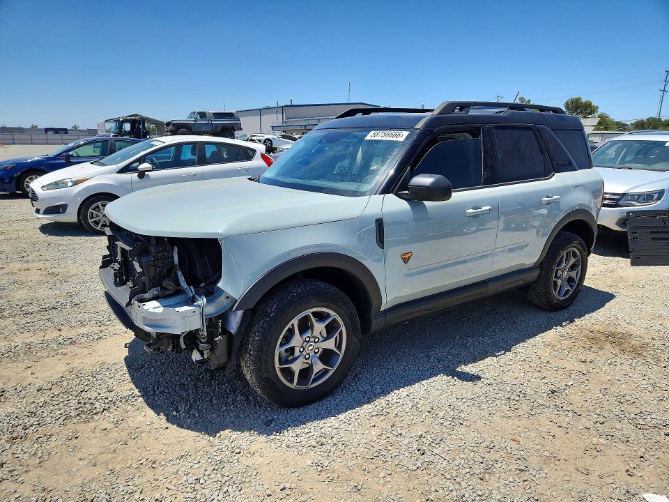 2023 Ford Bronco VIN 3FMCR9D92PRD02623 COPART salvage auction — FRONT END, Ca - Salvage Certificate, sold $8,400 on 2026-07-02 (photo 1)