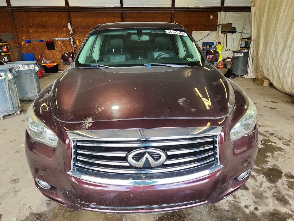 2013 Infiniti Jx35 VIN 5N1AL0MM8DC332583 COPART salvage auction — NORMAL WEAR, PA - CERT OF TITLE, sold $1,450 on 2026-07-02 (photo 5)
